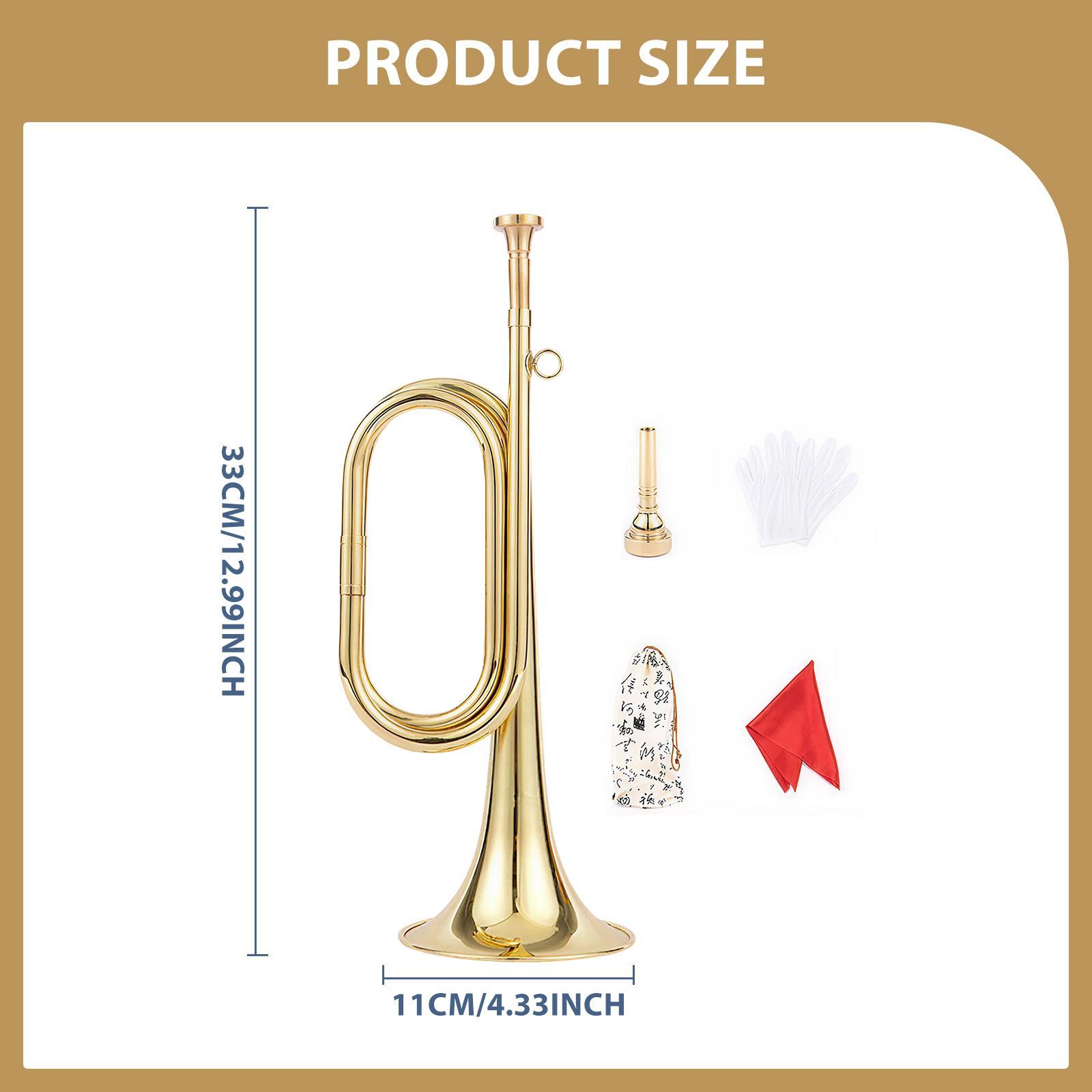 Trumpet with Gloves Music Inst - Musical Instrument Bugle review and price