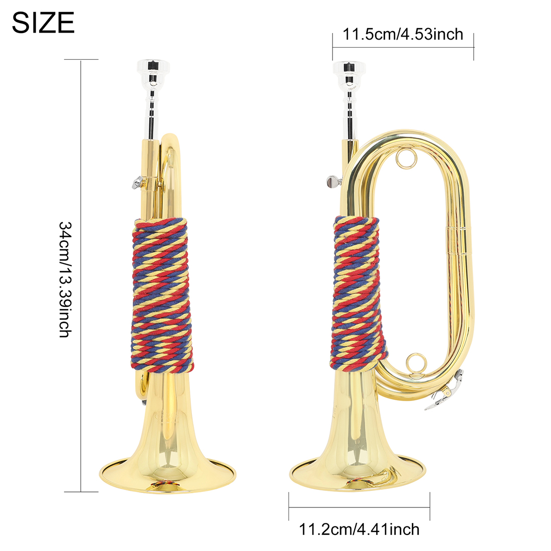 Bb Mini Bugle Trumpet Brass Go - Musical Instrument Bugle review and price